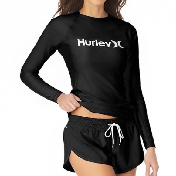 Long Sleeve Rash Guard Swim Shirt 